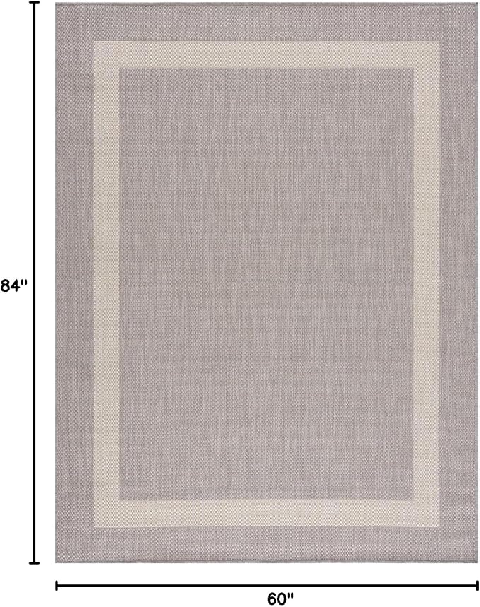 CAMILSON Outdoor Rug 5x7, Modern Outside Rugs - Image 2