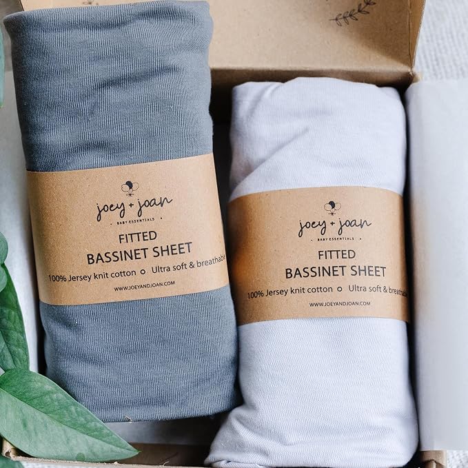 Bassinet Fitted Sheets Compatible by JoeyJoan