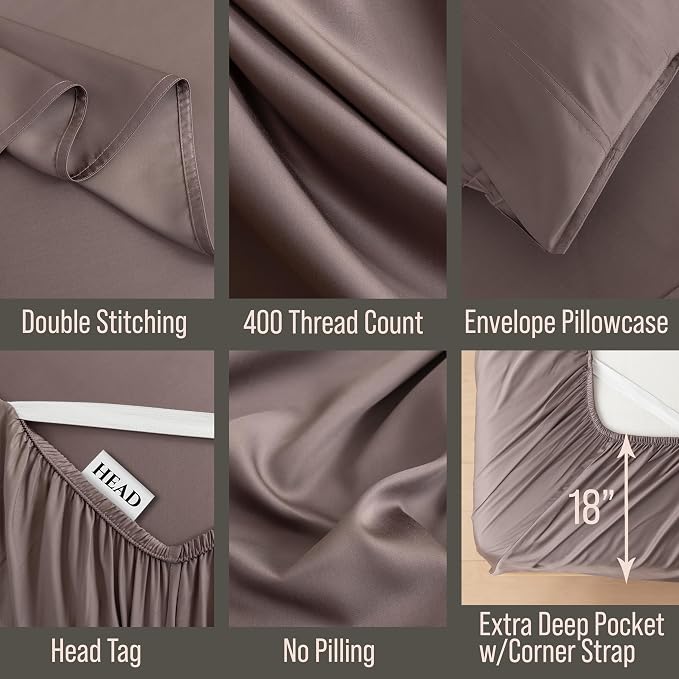 Bella Coterie Luxury Bamboo Viscose Twin XL Size Sheet Set | 100% Organically - Image 3