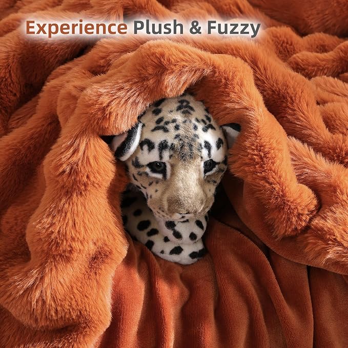 Smoofy Faux Fur Fall Throw Blanket - Image 7