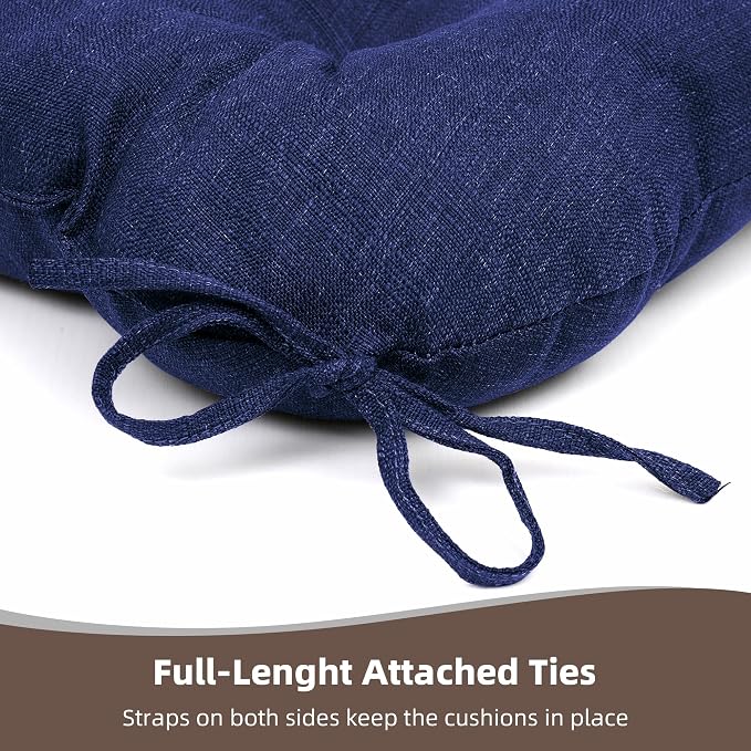 RACE LEAF Outdoor Seat Cushions Set of 2, Plump Filling Tufted Water-Resistant - Image 3