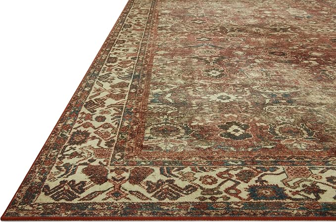 Loloi Magnolia Home by Joanna Gaines Banks Collection BAN-04 Brick/Ivory 2'-6" - Image 8