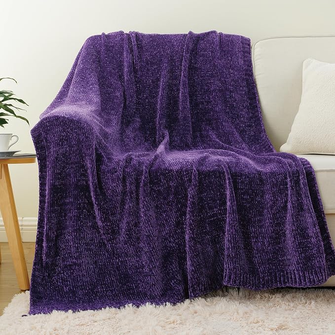 BATTILO HOME Chenille Knitted Throw Blanket - Image 2