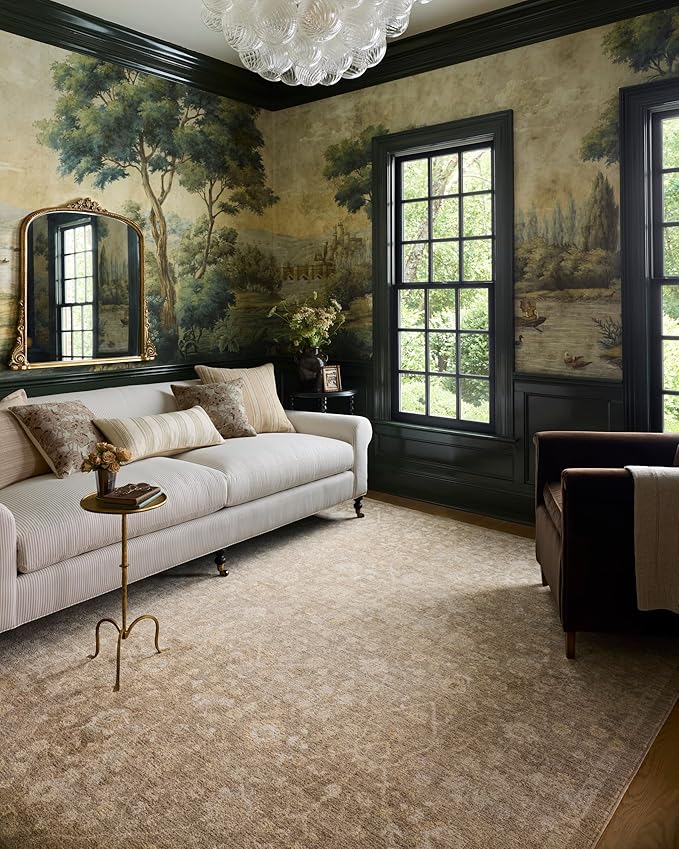 Loloi Chris Loves Julia Palma Collection PLM-01 Bark/Natural 6'-3" x 9'-6" Area by Loloi