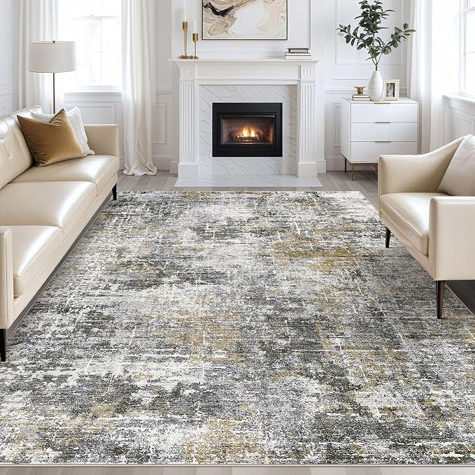 Abstract Living Room Rug 8x10 by kakania