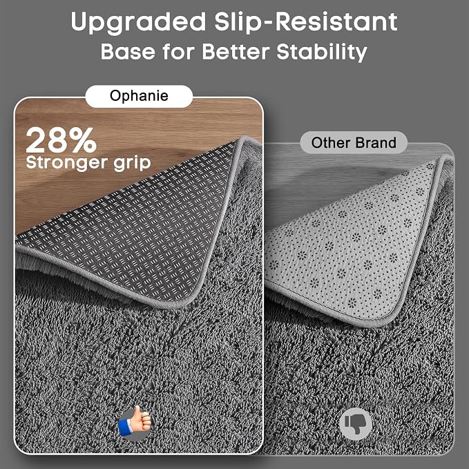Ophanie Runner Rug for Hallway, 2x6 Upgrade Non-Slip Fluffy Soft Bedside Rugs - Image 4