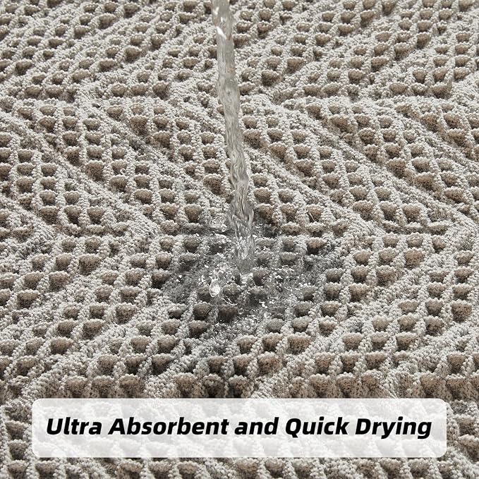 BohoBath Matts, Upgraded Waffle Super Absorbent Bath Mat, Bathroom Rugs Non - Image 3