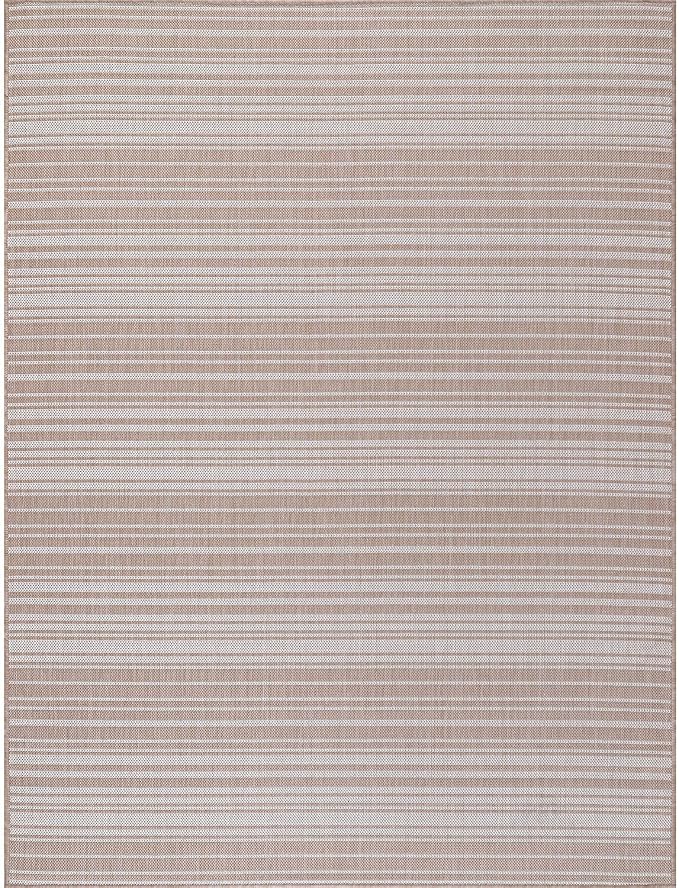 Stripe Outdoor Rug 10x14 Washable Outside Carpet - Image 3