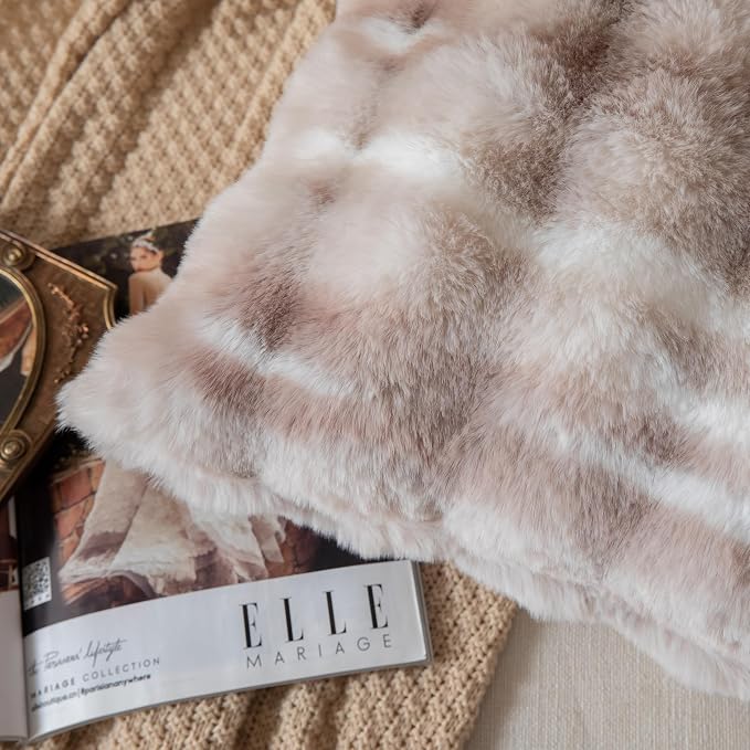 Pack of 2 Thick Plush Throw Pillow Covers Fluffy Wave Faux Fur Decorative - Image 3