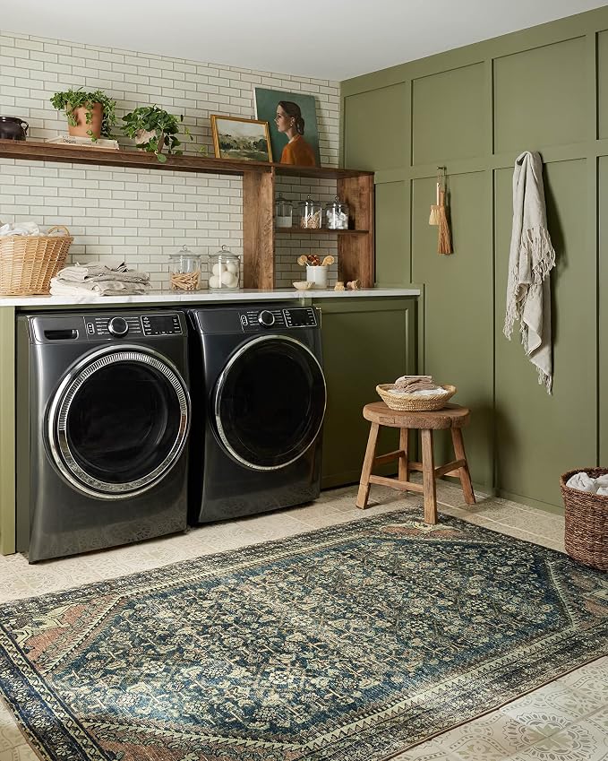Loloi Magnolia Home by Joanna Gaines Banks Collection BAN-02 Denim/Clay 2'-0" x - Image 4