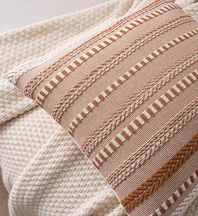 Boho Lumbar Pillow Covers 14x36 Long, Farmhouse Decorative Couch Pillow Cases - Image 2