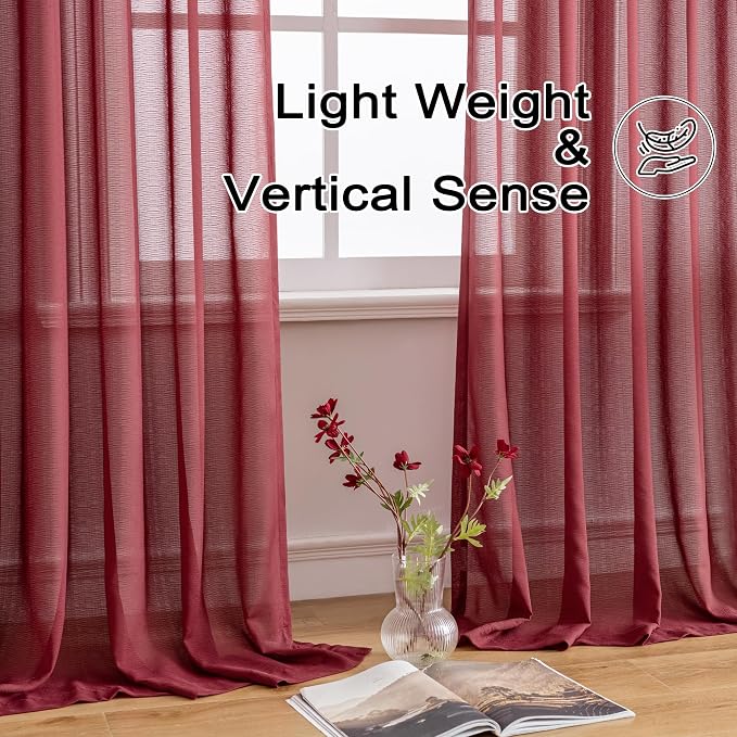 Sheer Pleated Curtains 96 Inch Length - Image 5