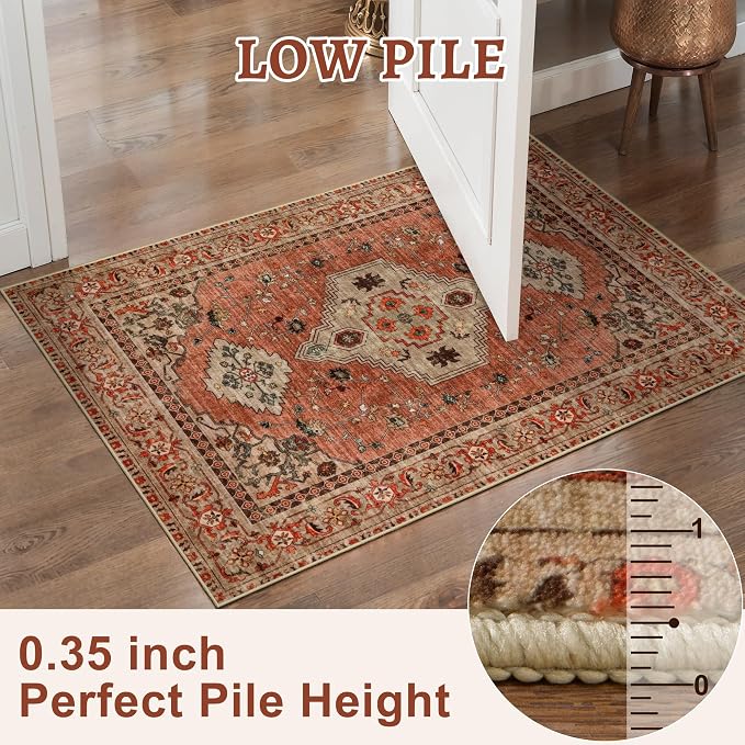 Boho Runner Rug, 2x6 Washable Runner Rugs - Image 7