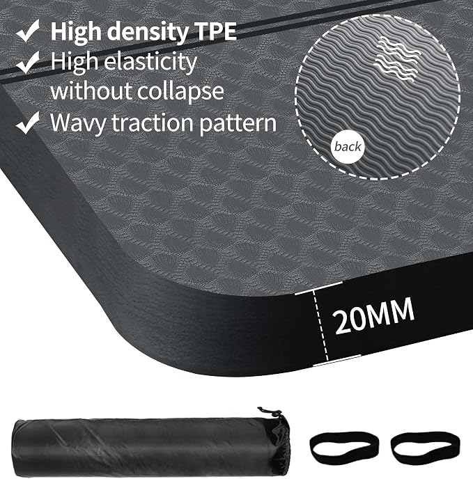 nuveti Large Exercise Mat - 15mm/20mm/30mm Thick Yoga Mat | Workout Mat - Image 2