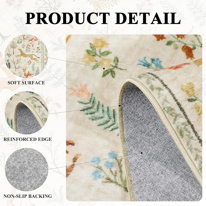 DUKINO 2x6 Rug for Hallway, Washable Kitchen Runner Rug - Image 4
