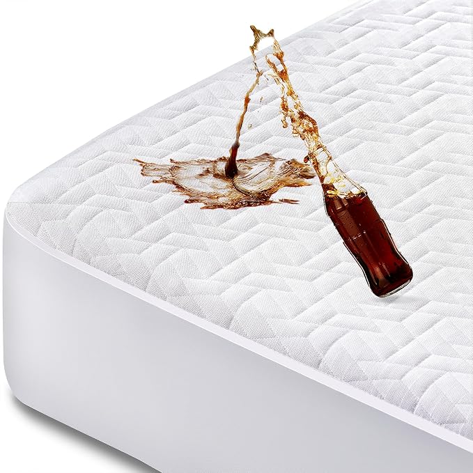 Hanherry 100% Waterproof Mattress Protector Queen Size, Mattress Cover 3D Air by Hanherry