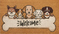 Coir Door Mats 17" X 30", Non-Slip Sturdy, PVC Backed Heavy Duty, 5 Welcoming by Unknown