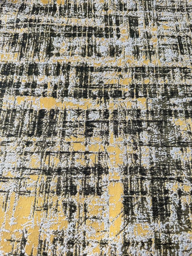 OctoRose 3 Side Zipper Upholstery Thick Linen Tweed-Yellow, Full Size Futon - Image 3