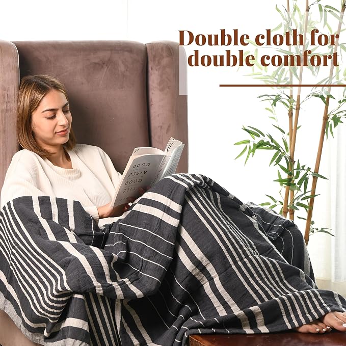 Folkulture Throw Blanket for Couch 50" x 60" |100% Recycled Cotton Couch - Image 6