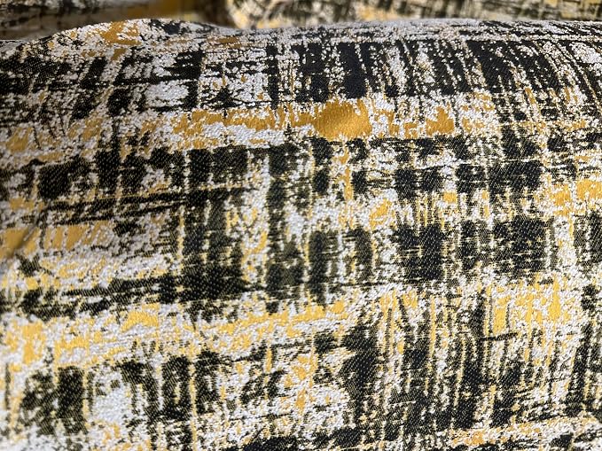OctoRose 3 Side Zipper Upholstery Thick Linen Tweed-Yellow, Full Size Futon - Image 2