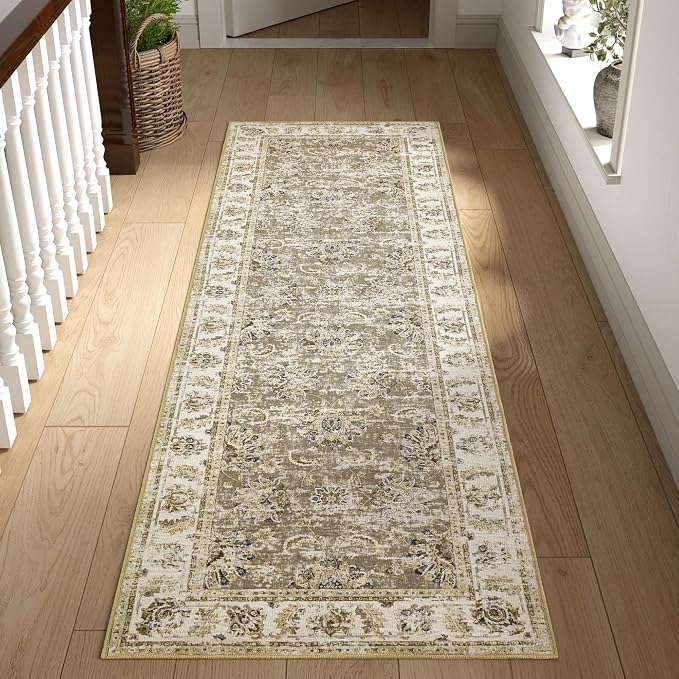 jinchan Fiora Runner Rug 2x6 Washable Hallway Runner by JINCHAN
