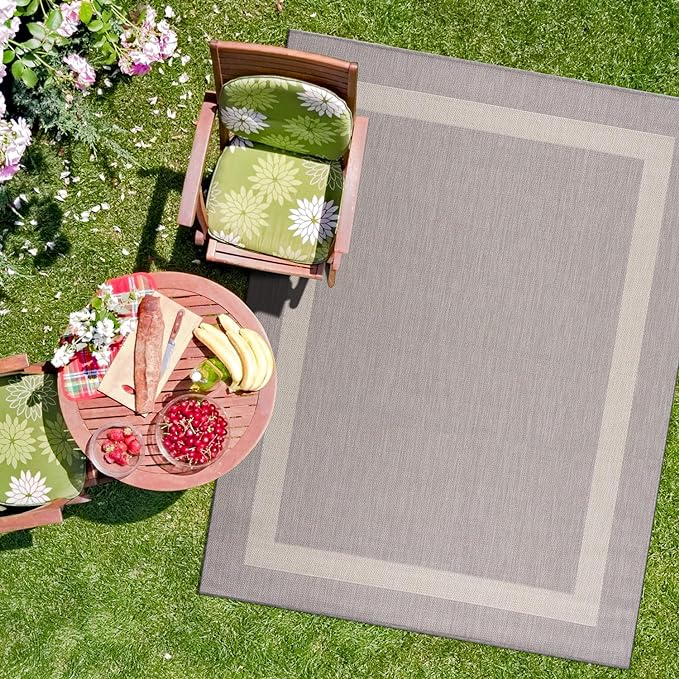 CAMILSON Outdoor Rug 6x9, Modern Outside Rugs - Image 7