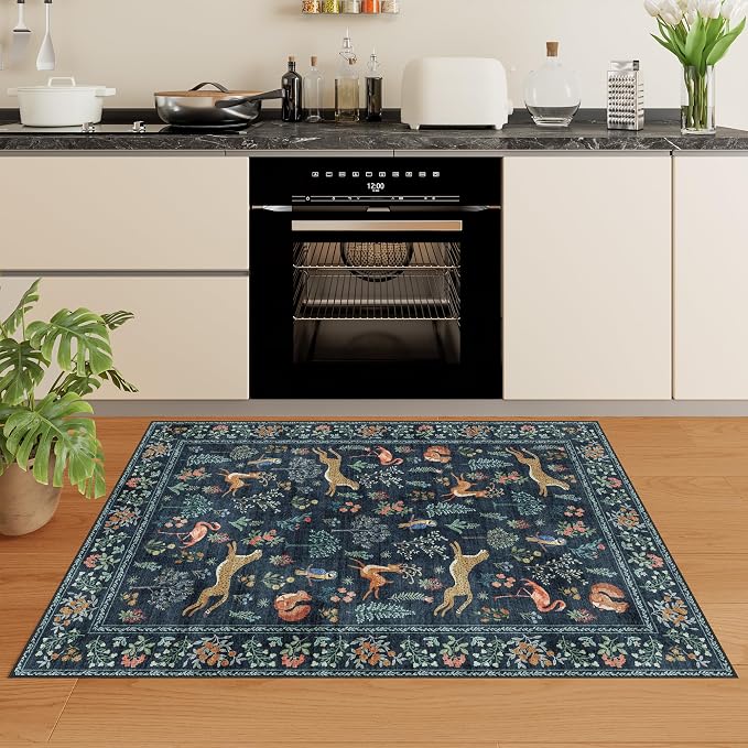 DUKINO 3x5 Rug, Washable Animal Area Rug - Image 9