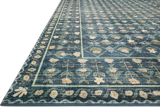 Loloi Rifle Paper Co. Eden Collection EDE-03 Lattice Indigo 2'-6" x 11'-6" - Image 4