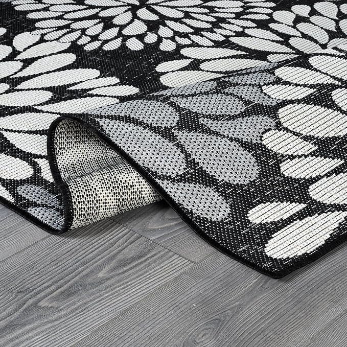 Beverly Rug Outdoor Rug 9x12 Modern Exotic Tropical Leaf Area Rugs - Image 4