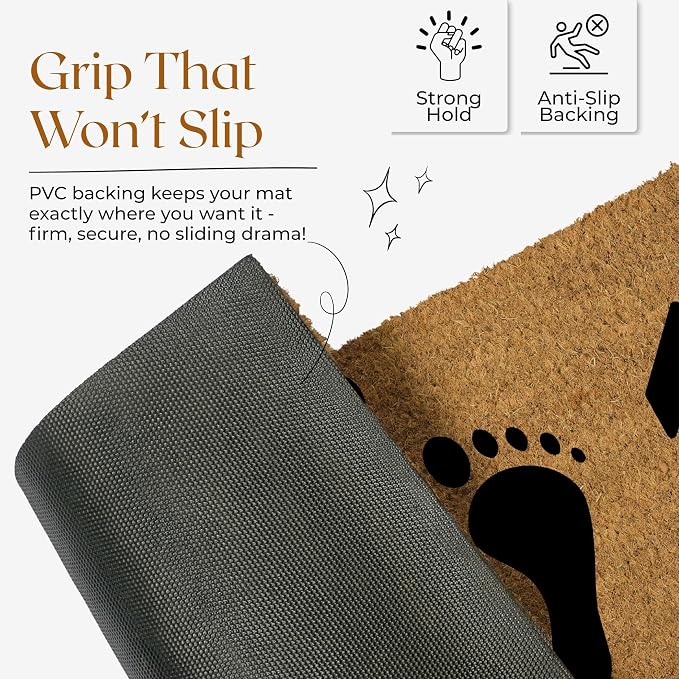 Coir Door Mats 17" X 30", Non-Slip Sturdy, PVC Backed Heavy Duty, Step-in - Image 8