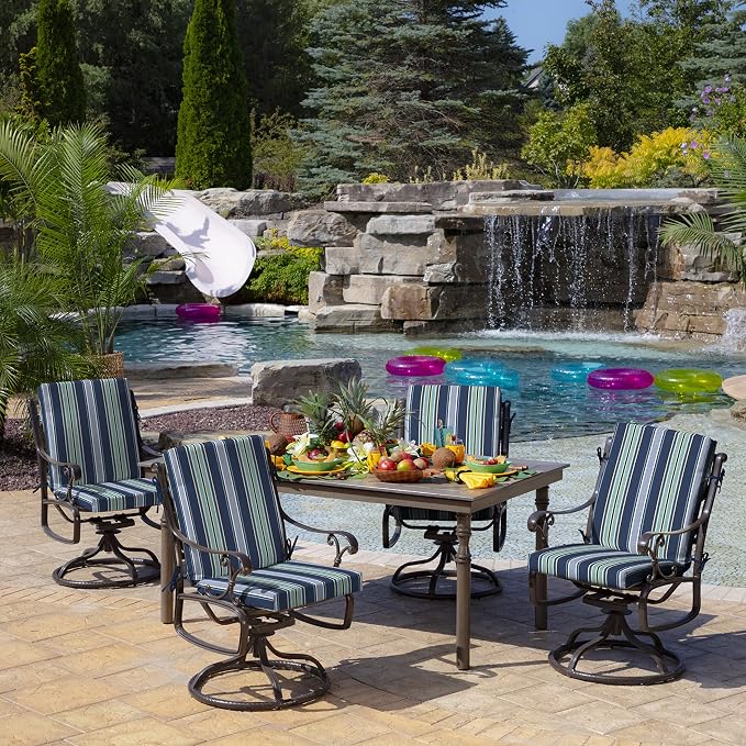 ARDEN Outdoor Midback Chair Cushion, 18 x 16.5, Water Repellent, Fade Resistant - Image 5