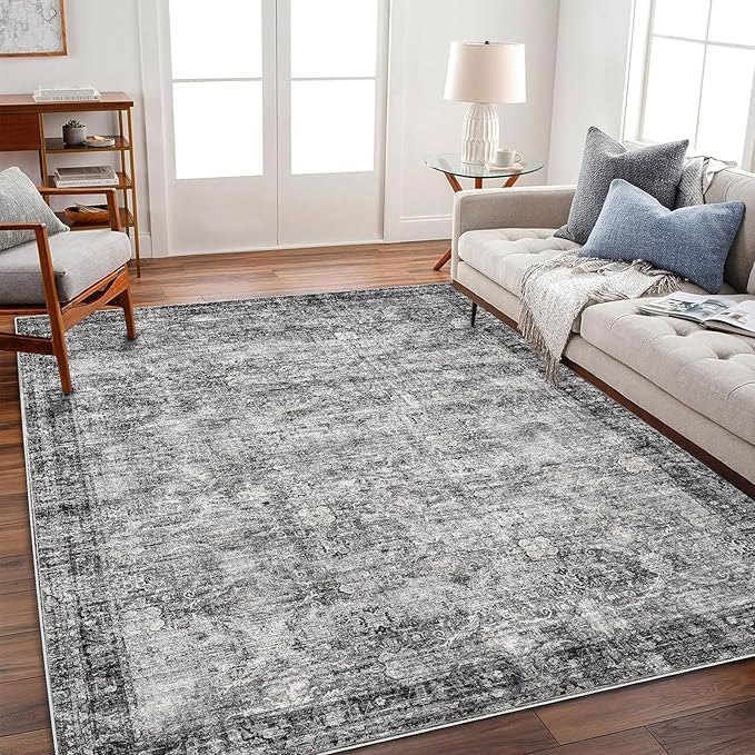 Area Rug 5'x7' Washable Rug Traditional Floor Cover Thin Retro Kitchen Indoor by CHAMPLANT