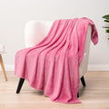 PAVILIA Hot Pink Throw Blanket for Couch Bed, Soft Fleece Throws for Sofa Chair by PAVILIA