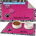 Drymate Personalized Pet Bowl Placemat, Custom Dog & Cat Food Feeding Mat by Drymate