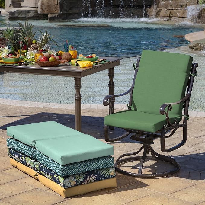 ARDEN Outdoor Dining Chair Cushion, 20 x 20, Rain-Proof, Fade Resistant - Image 6