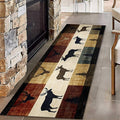 Colorful Elk Pine Tree Bohemian Hallway Rug 2x10ft by Unknown
