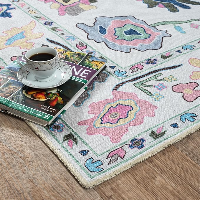 Fame Living Colorful Oushak Rug, Extra Large Area Rugs - Image 8