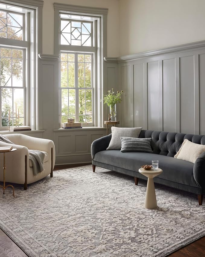Loloi Magnolia Home by Joanna Gaines Gigi Collection GIG-01 Grey/Ivory 2'-7" x - Image 2