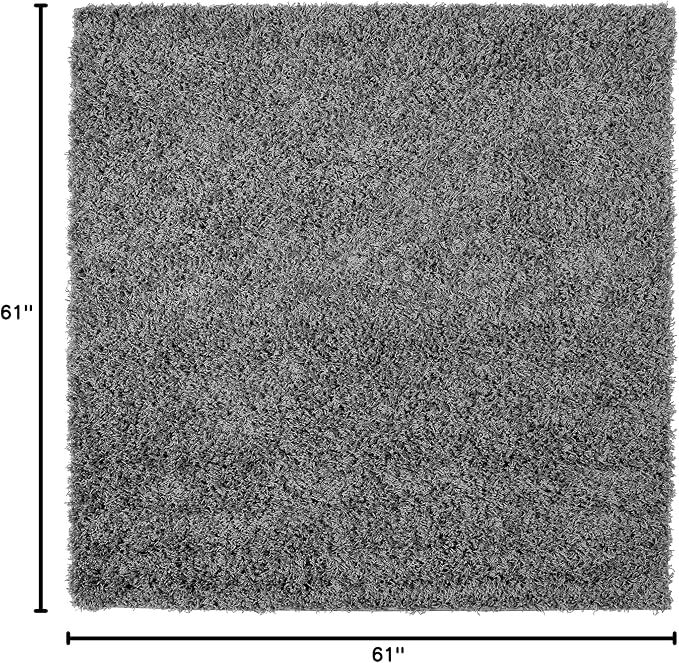 Unique Loom Solid Shag Collection Area Rug - Image 3