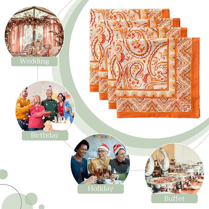 Maison d' Hermine Cloth Napkins Set of 4 100% Cotton - Image 6