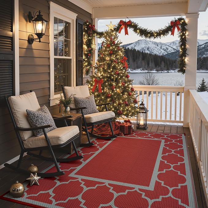GENIMO 6' x 9' Outdoor Rug Waterproof - Image 3