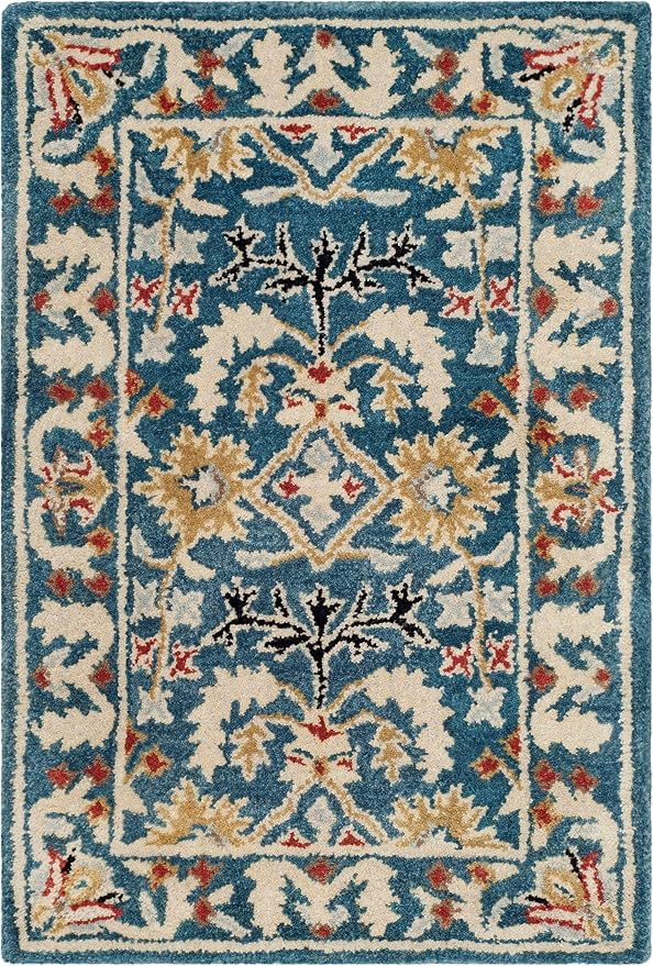 SAFAVIEH Antiquity Collection 2' x 3' Dark Blue/Multi AT64B Handmade - Image 2