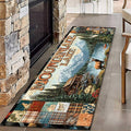 Retro Elk Runner Rug 2.6x10ft by Unknown