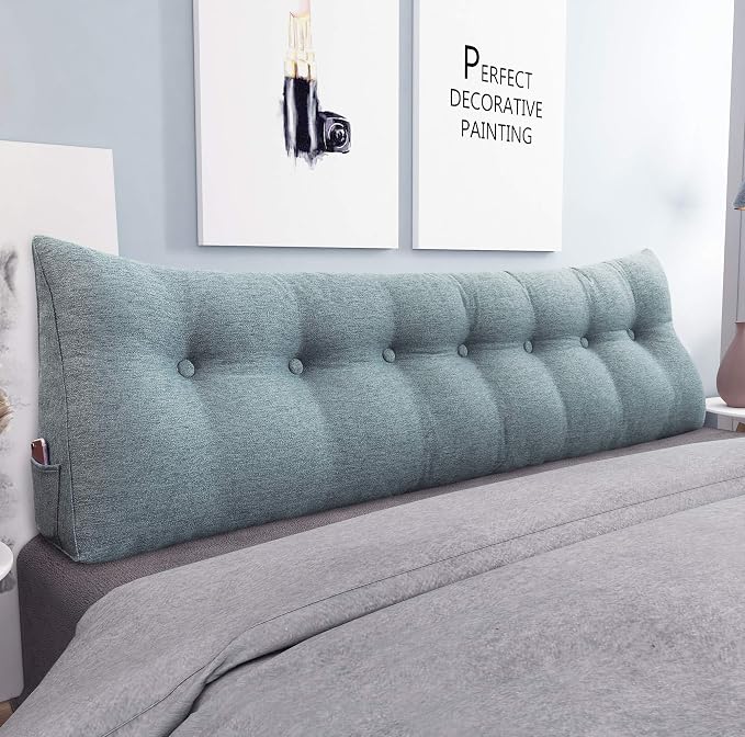 Wedge Headboard Pillow Dorm Room Reading Pillow Back Support by HOMECOZY