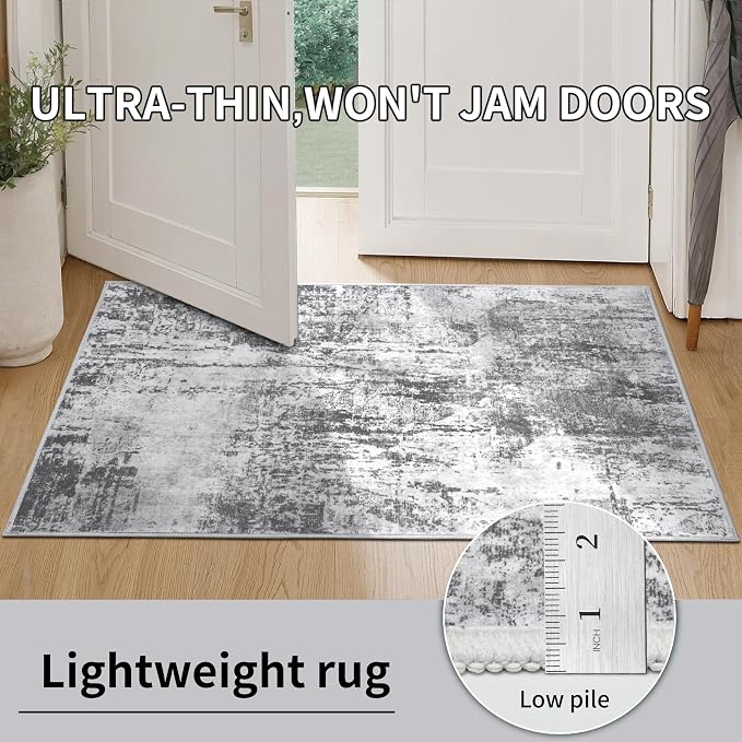 Ciicool Abstract Area Rug Indoor, 3x5 Washable Entryway Rug, Modern Soft Throw - Image 5