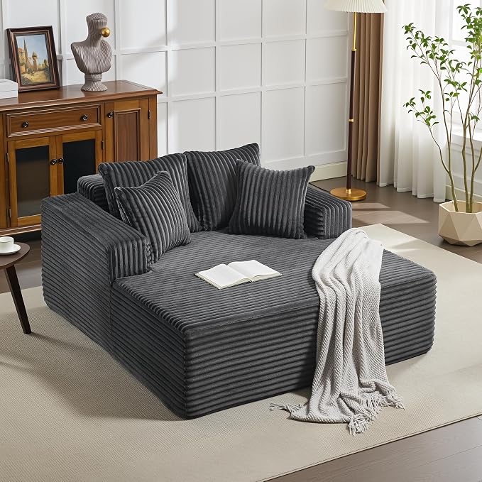 Oversized Chaise Lounge Chair Indoor, Boneless Couch Cloud Fluffy Chaise - Image 8