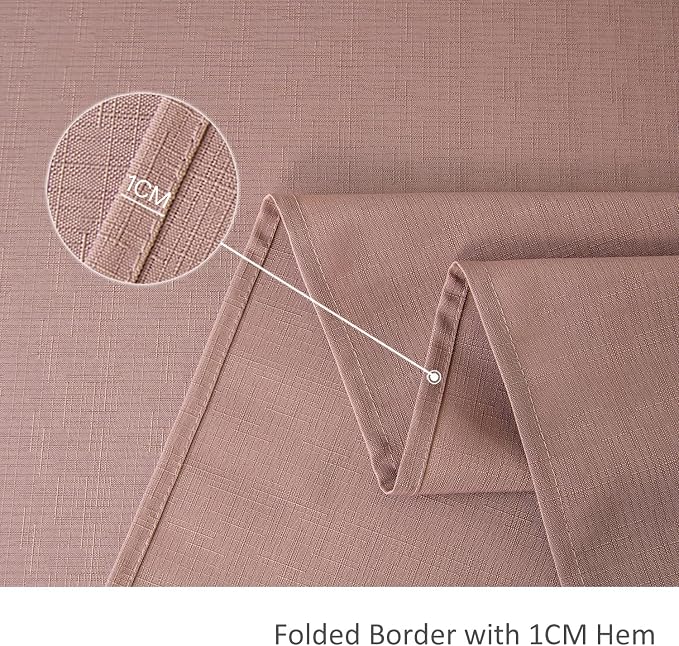 maxmill Faux Linen Textured Rectangle Tablecloth Water Resistant Wrinkle Free - Image 6