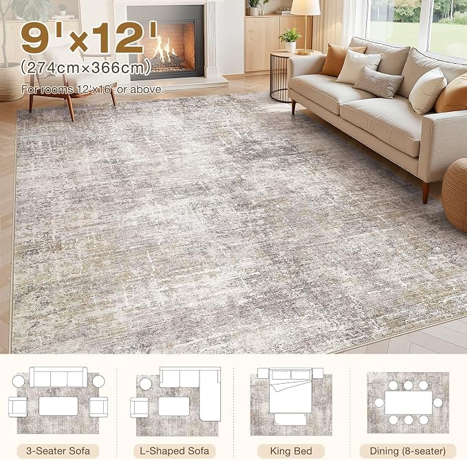 Abstract Living Room Rug 9x12 - Image 2