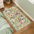 DUKINO 2x4 Rug for Entryway, Washable Kitchen Floral Runner Rug by DUKINO