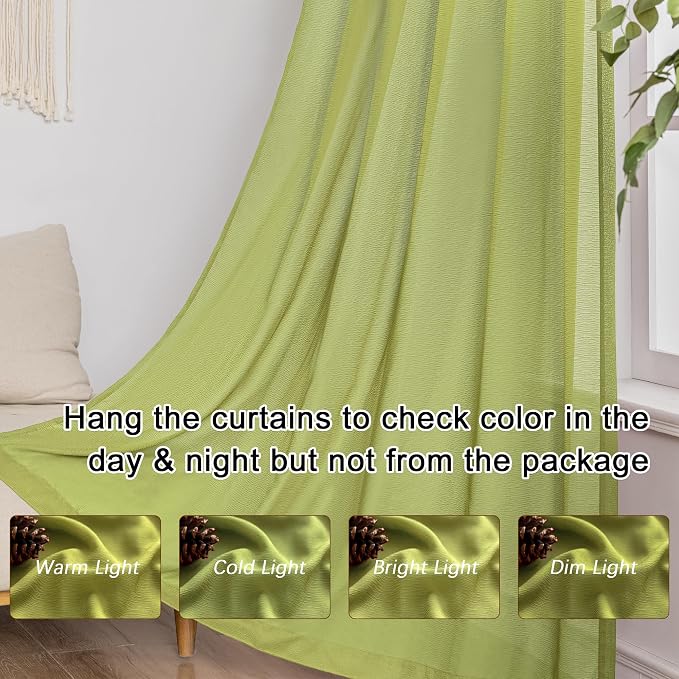 MAIHER 132 Inch Pinch Pleat Sheer Curtains 11ft Length Floor to Ceiling Light - Image 6